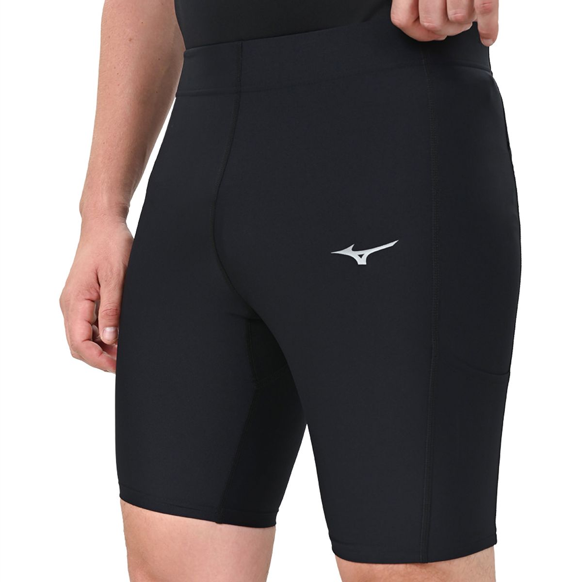 Shorts de Compreensão Masculino Mizuno Impulse Core Mid P Preto