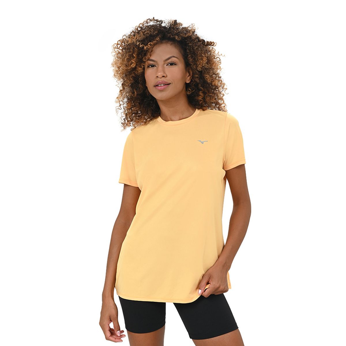 Camiseta de Corrida Feminina Mizuno Energy G Amarelo