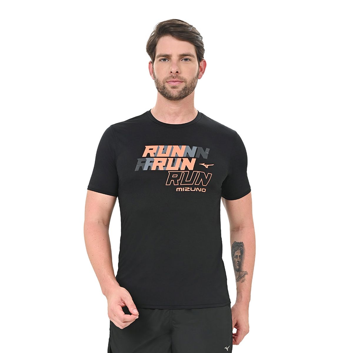 Camiseta de Corrida Masculina Mizuno Core P Preto