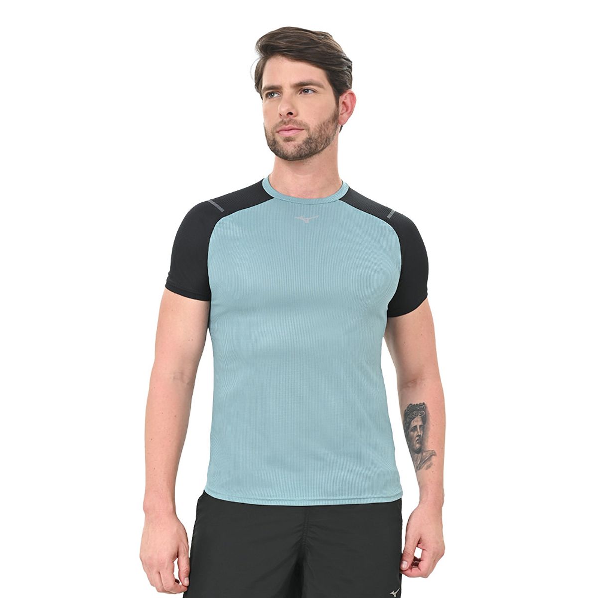 Camiseta de Corrida Masculina Mizuno Dryaeroflow Tee P Azul