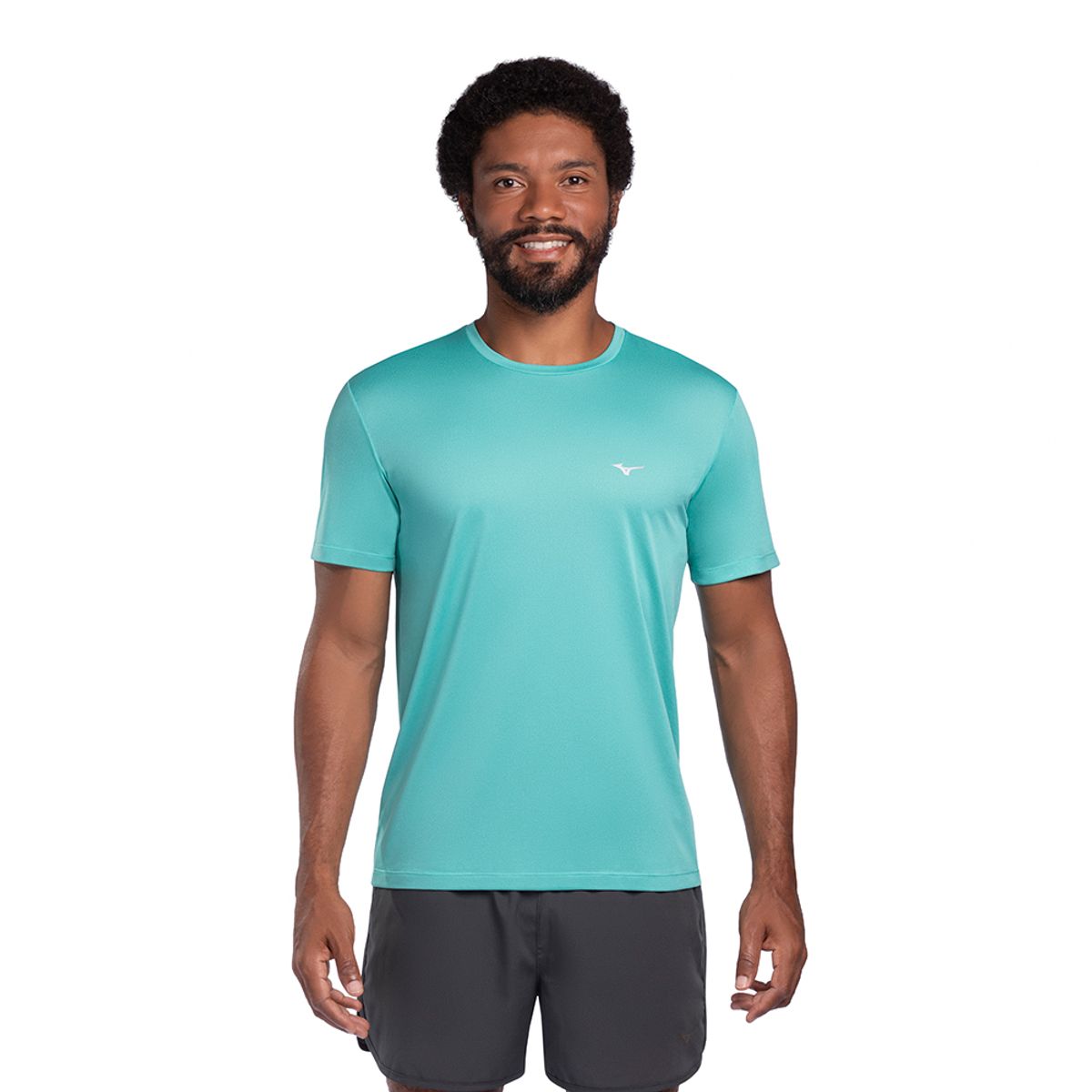 Camiseta de Corrida Masculina Mizuno Run Spark 2 G Azul