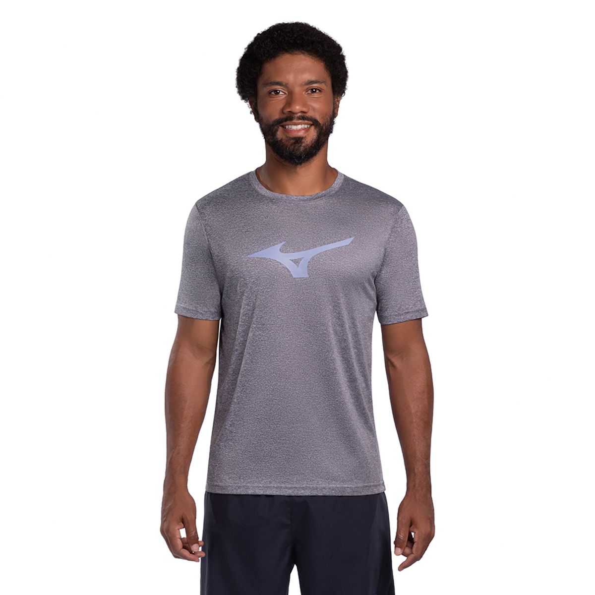 Camiseta de Corrida Mizuno Run Spark Mescla Masculina M Azul