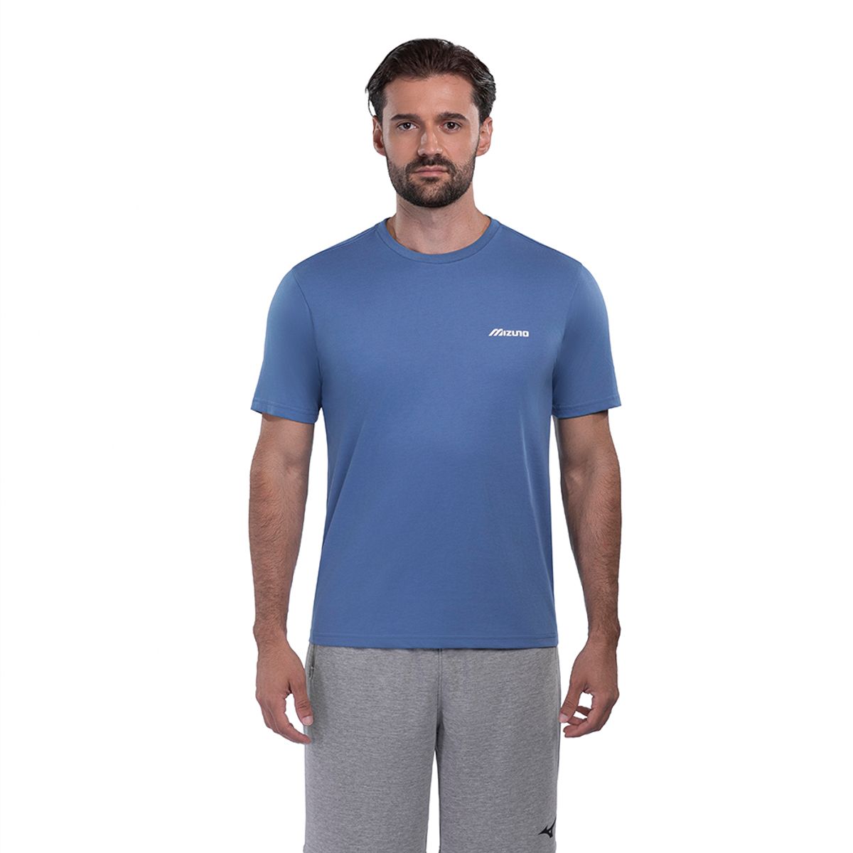 Camiseta Masculina Mizuno Basic Logo P Azul