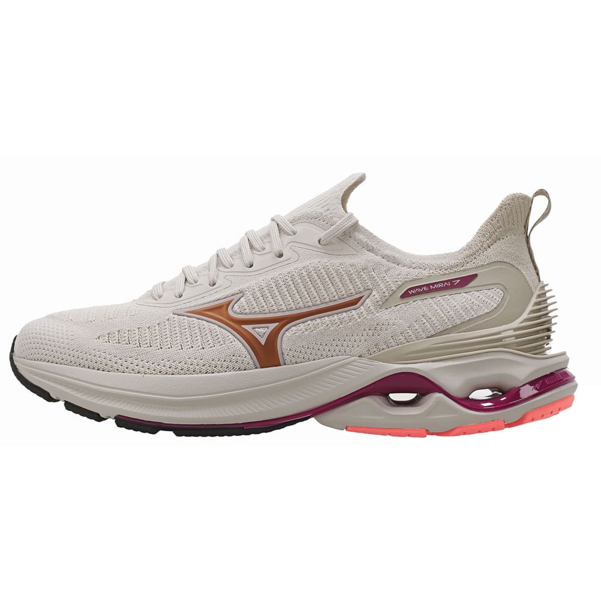 Tênis de Corrida Mizuno Wave Mirai 7 35 Bege