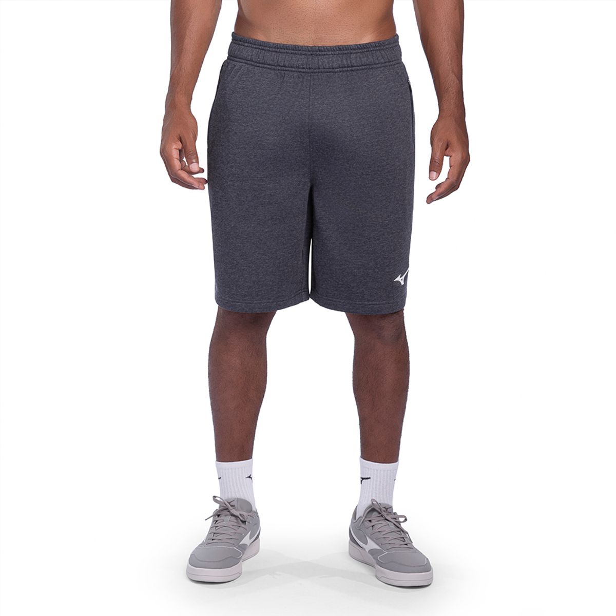 Bermuda Mizuno Moletom Masculina P Azul