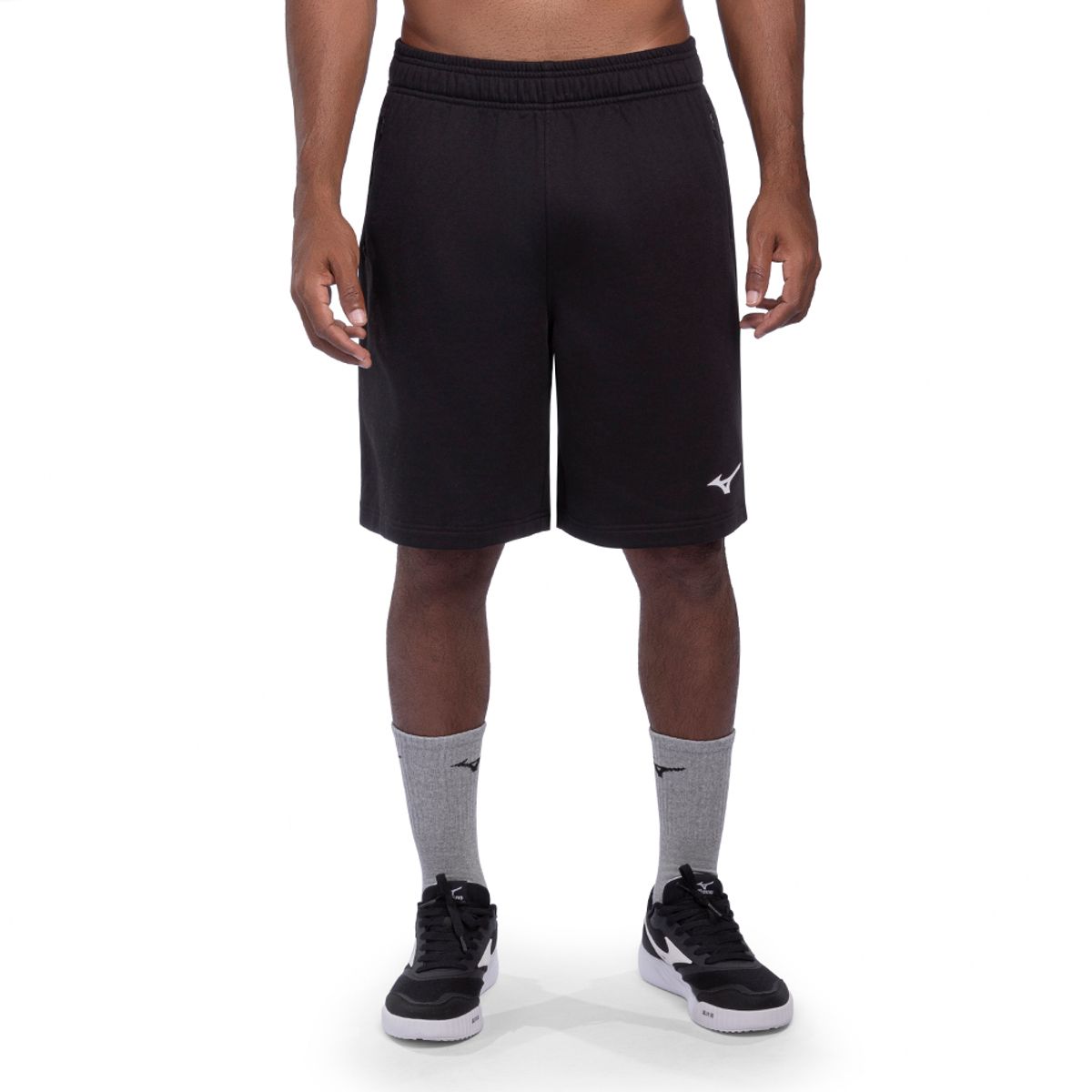 Bermuda Mizuno Moletom Masculina EG Preto
