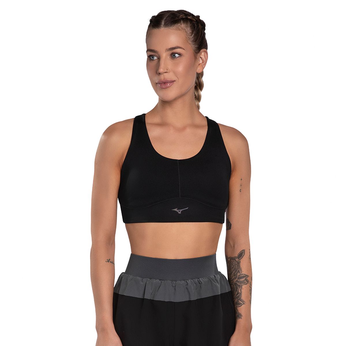 Top de Corrida Mizuno Performance Feminino P Preto