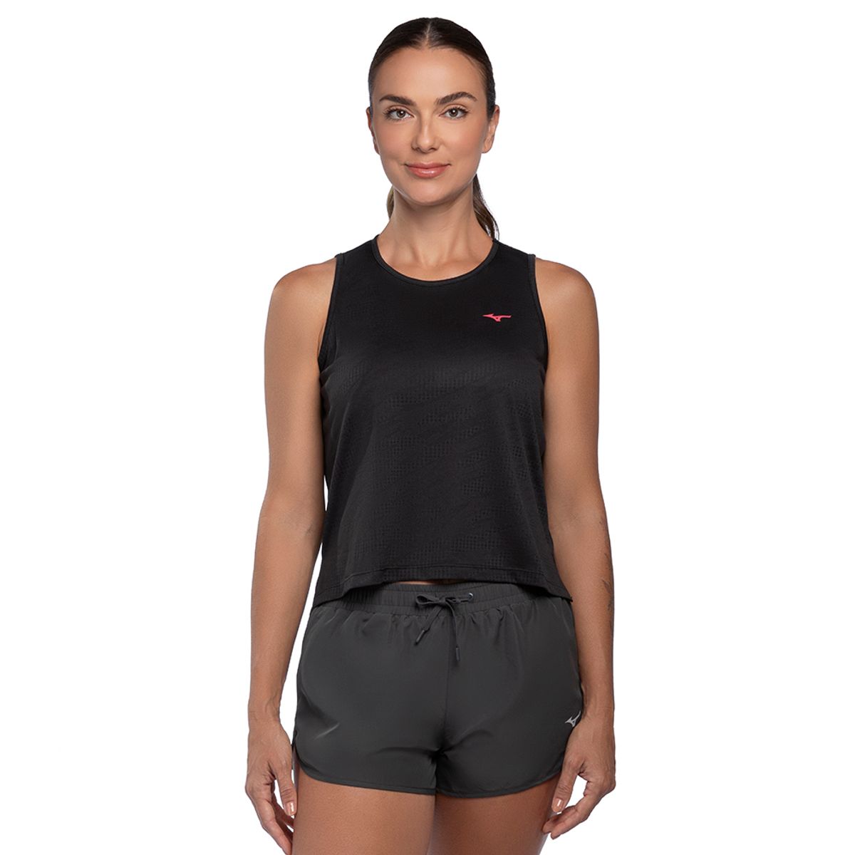 Regata Cropped de Treino Feminina Mizuno Soul Fit GG Preto