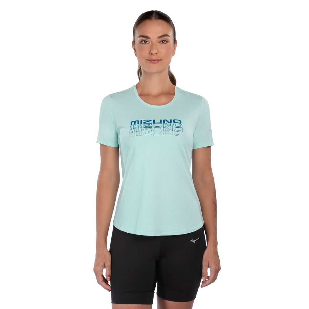 Camiseta de Corrida Feminina Mizuno Focus Stamp