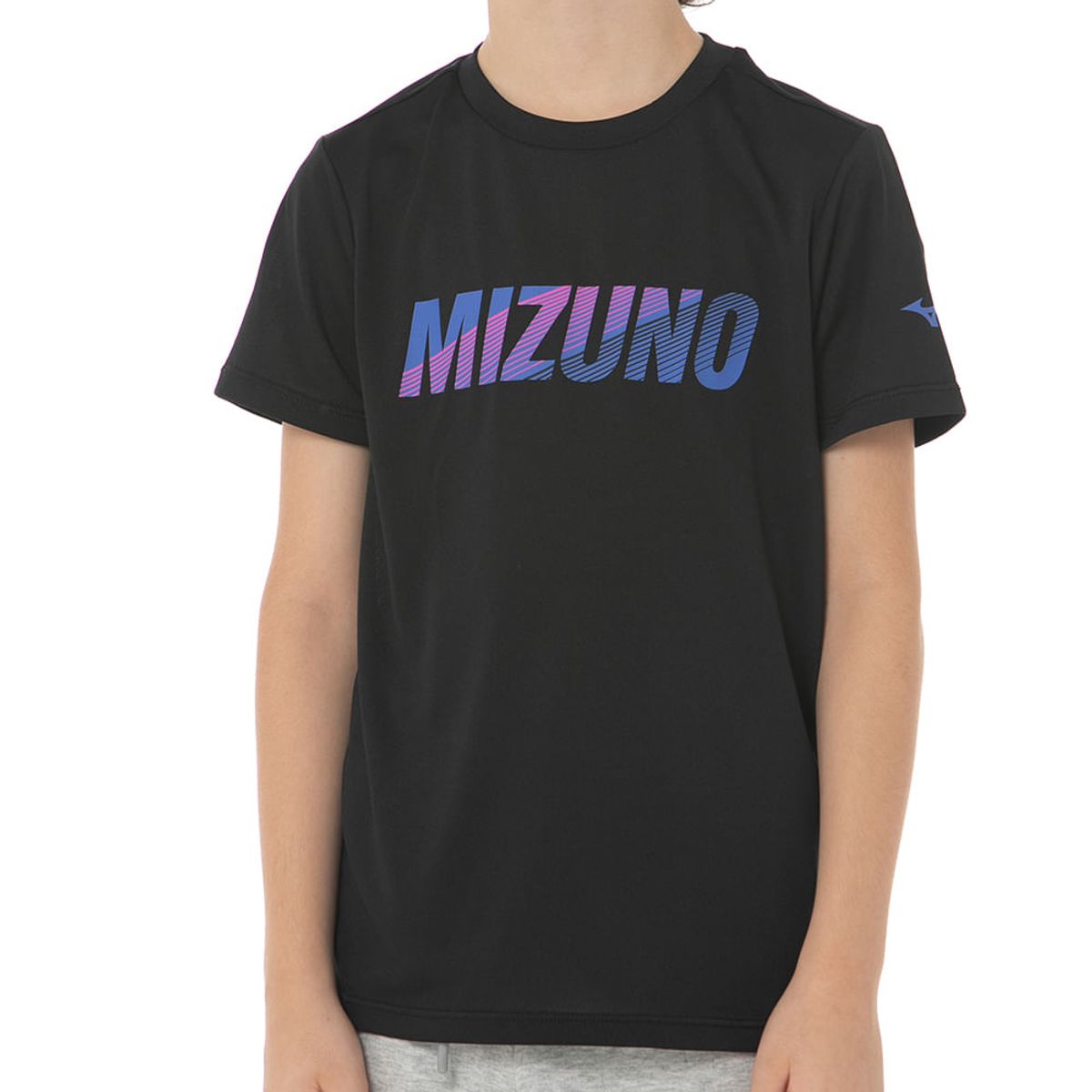 Camiseta Infantil Mizuno Energy Stamp Jr 10 Preto