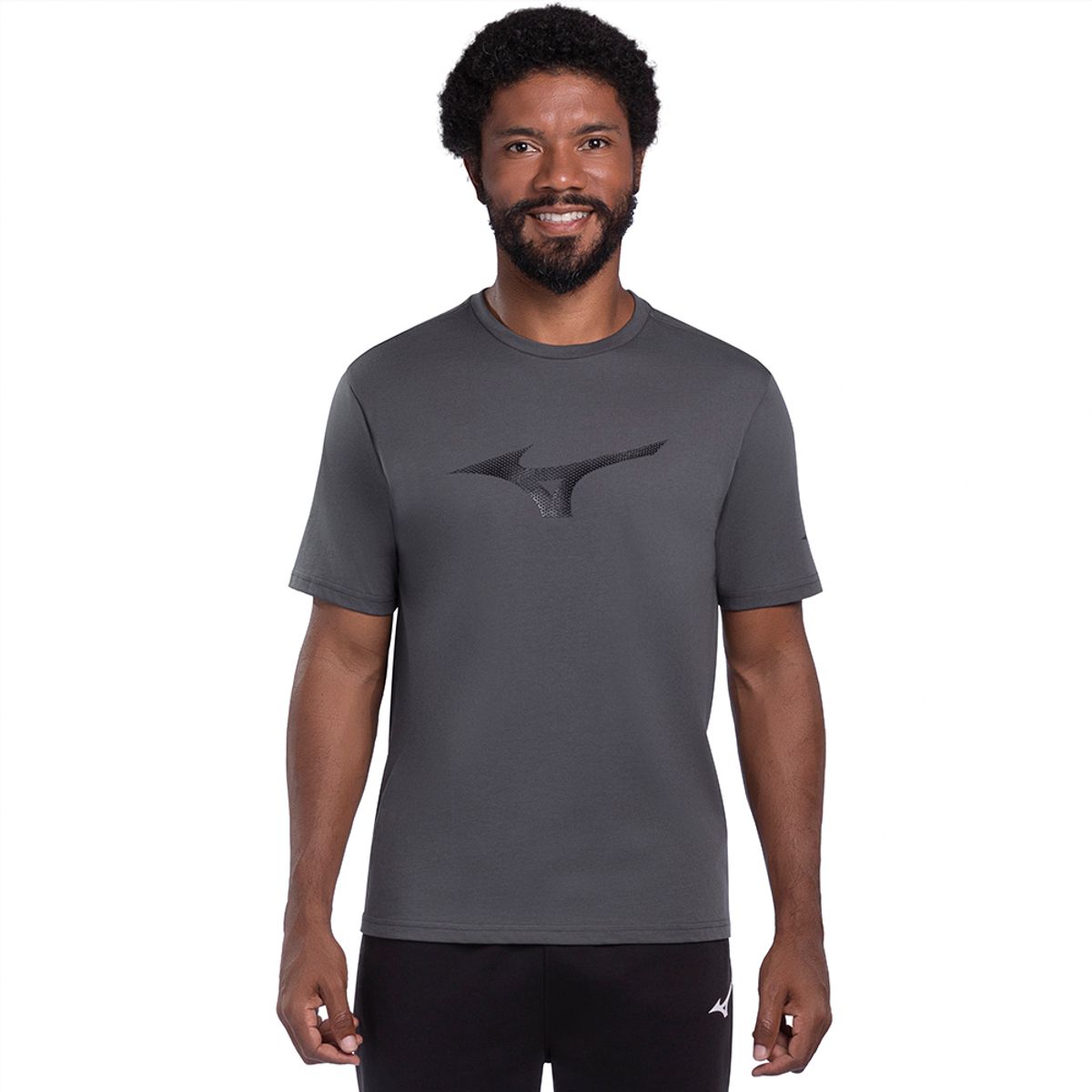 Camiseta Mizuno Stamp Masculina G Cinza