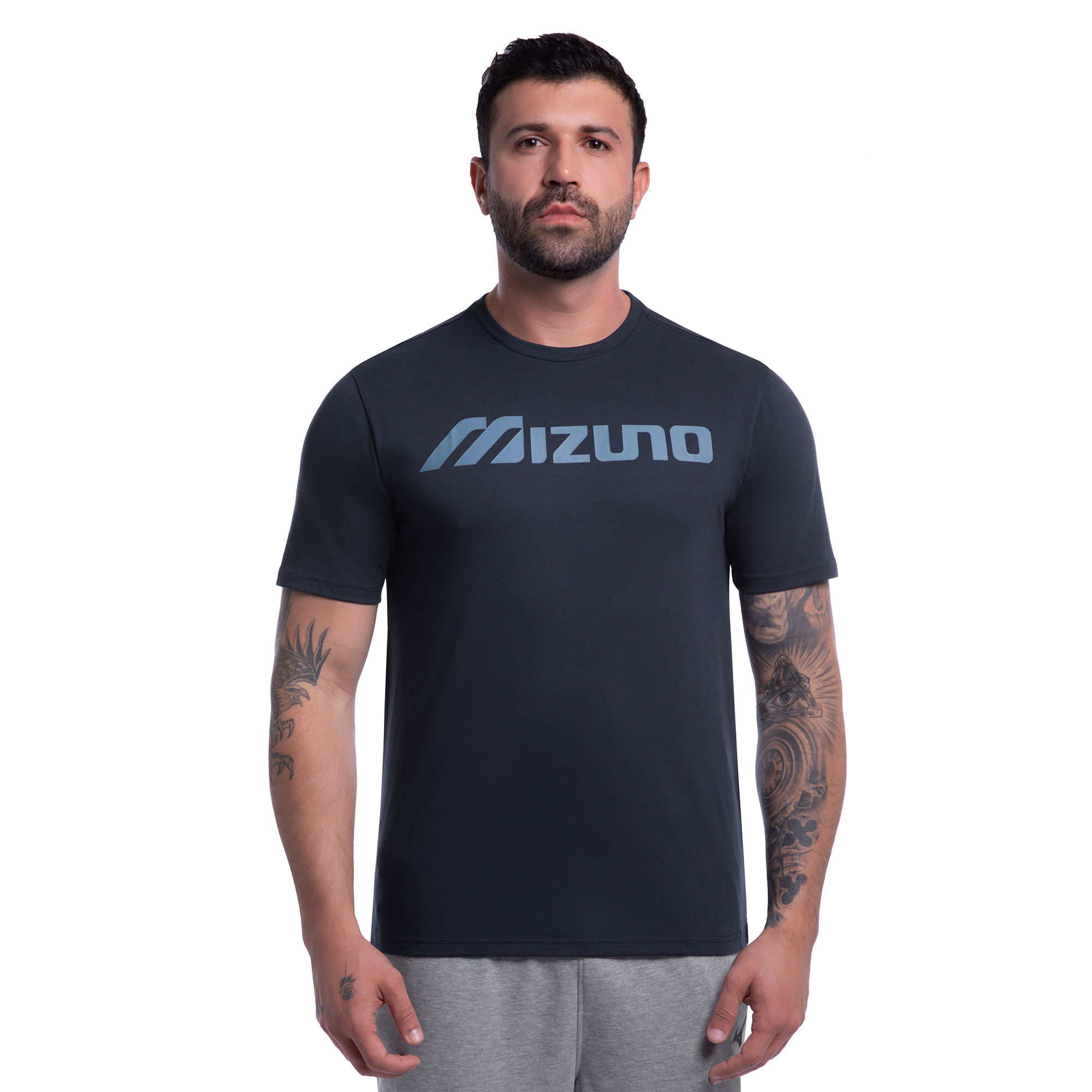 Camiseta Mizuno Big Logo Masculina - M Azul