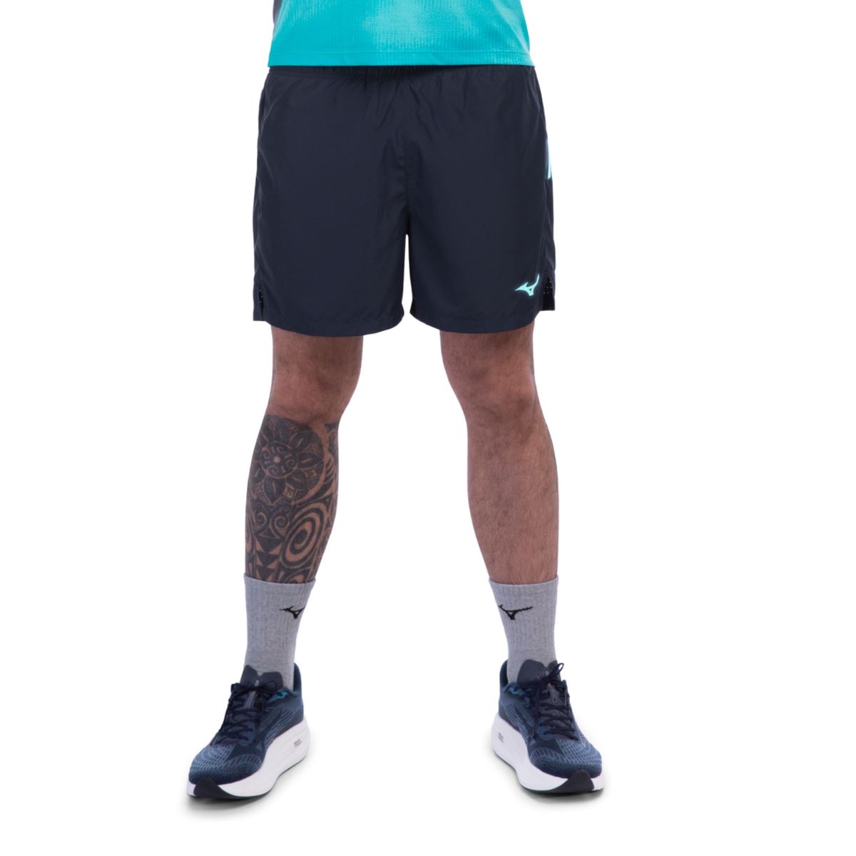 Bermuda de Corrida Mizuno Run Easy 5 Masculina G Azul