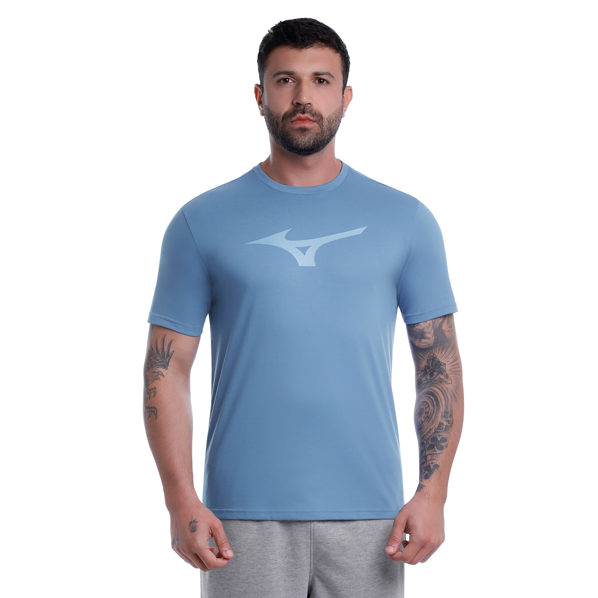Camiseta Mizuno Basic Big Masculina - P Azul