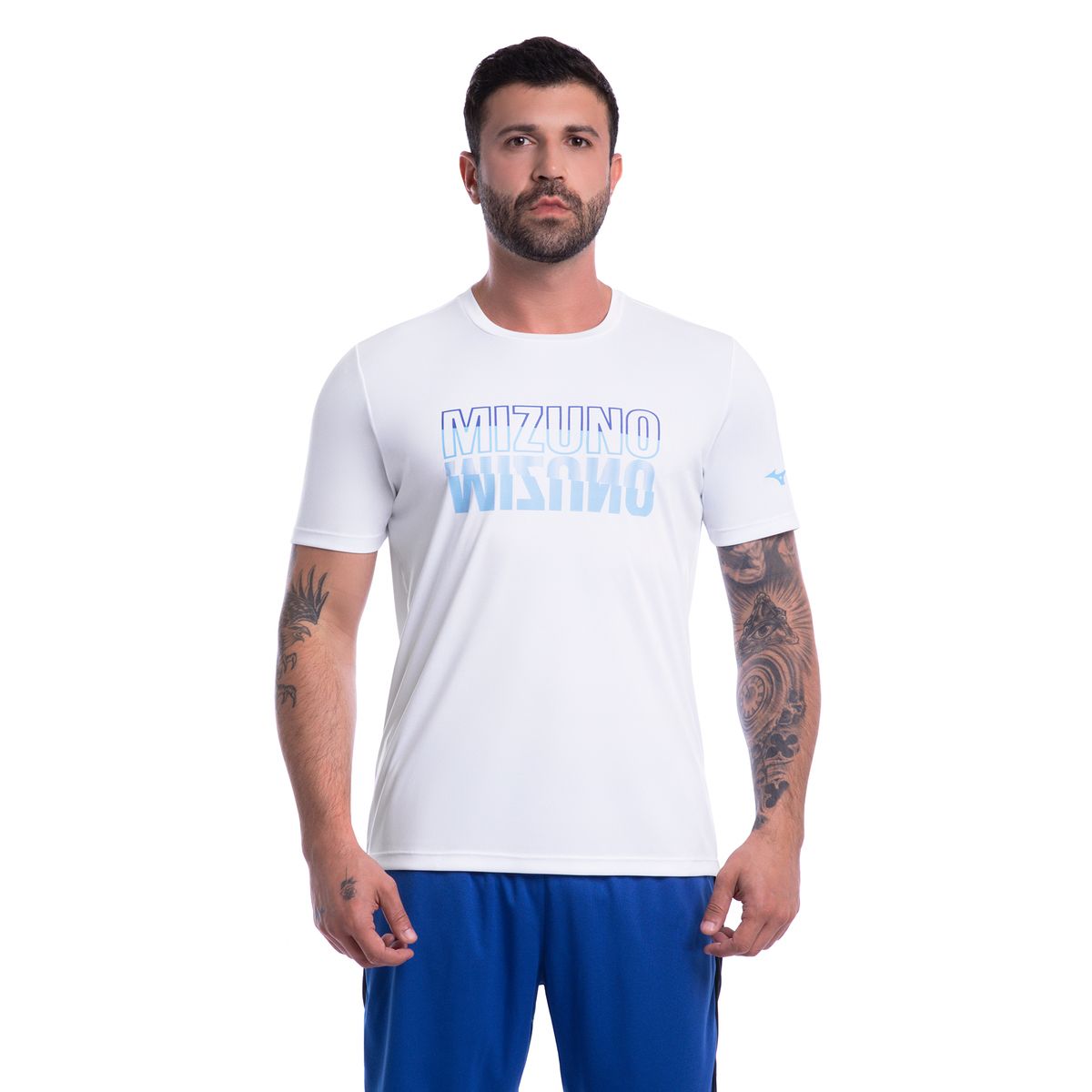Camiseta de Treino Mizuno Energy Stamp Masculina M Branco