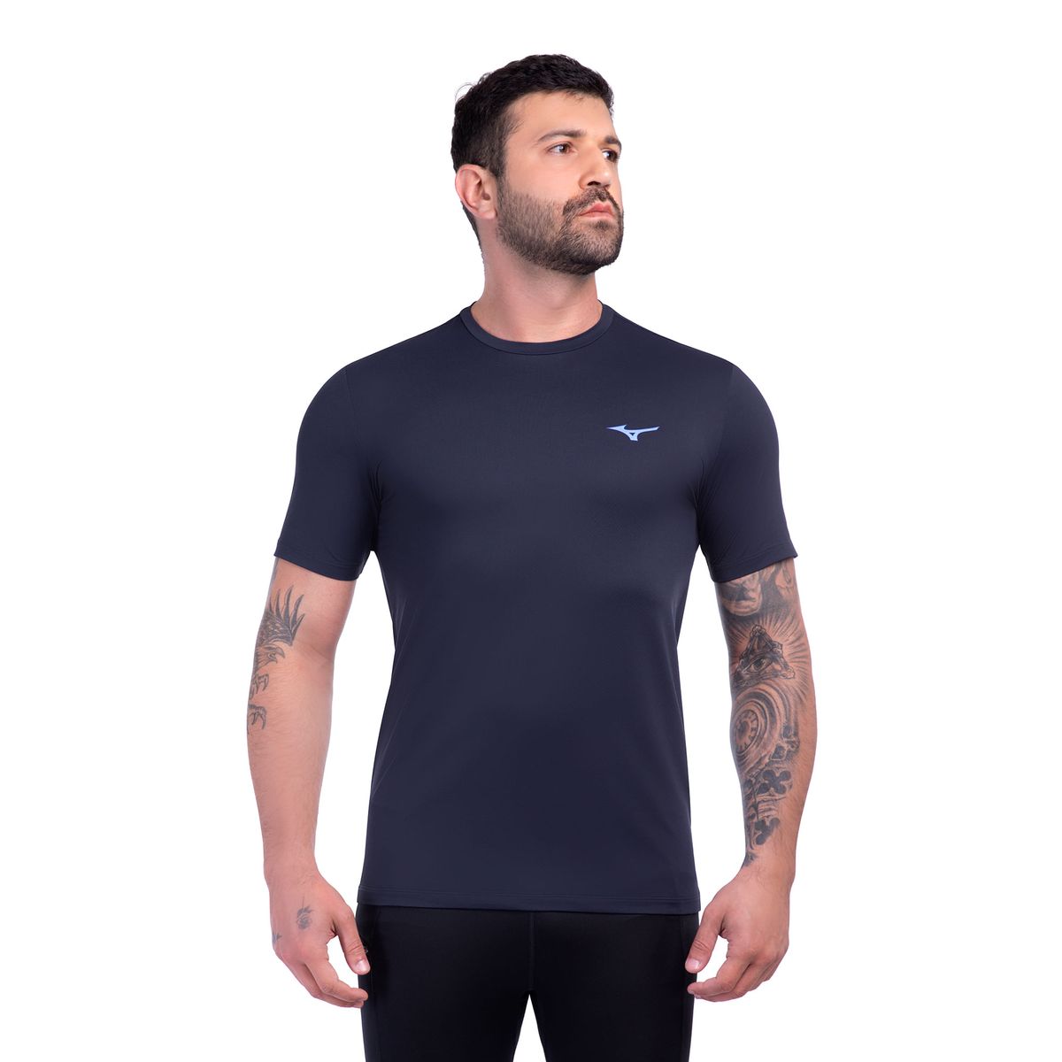 Camiseta de Corrida Mizuno Focus Stamp 2 Masculina M Azul
