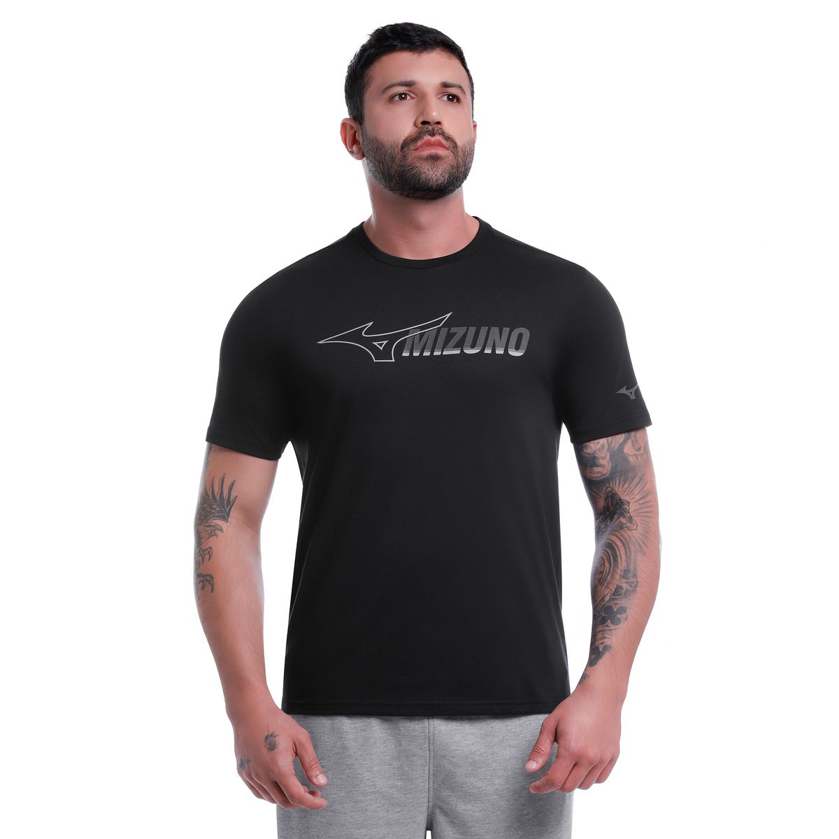 Camiseta Mizuno Stamp 2 Masculina G Preto