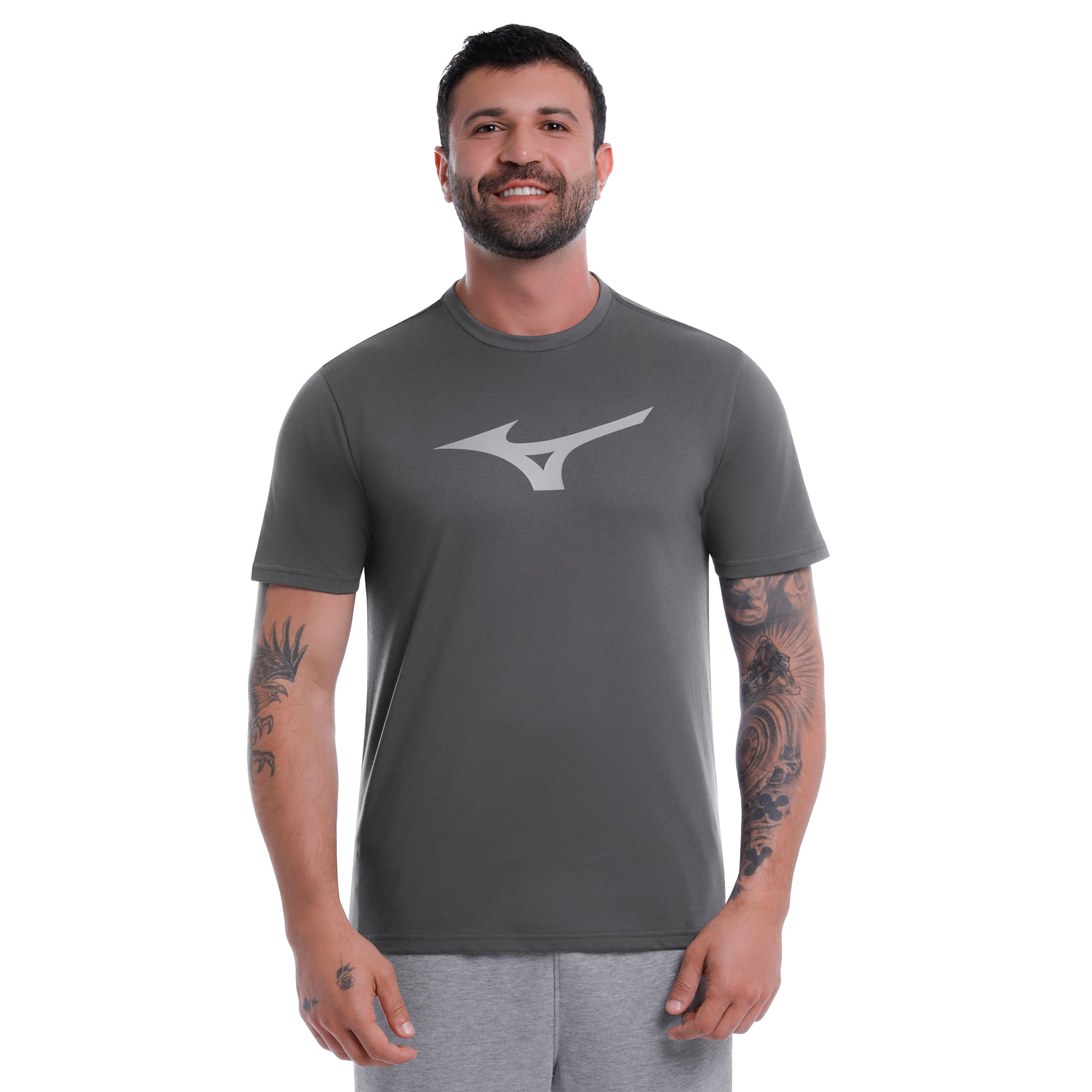 Camiseta Mizuno Basic Big Masculina - G Cinza
