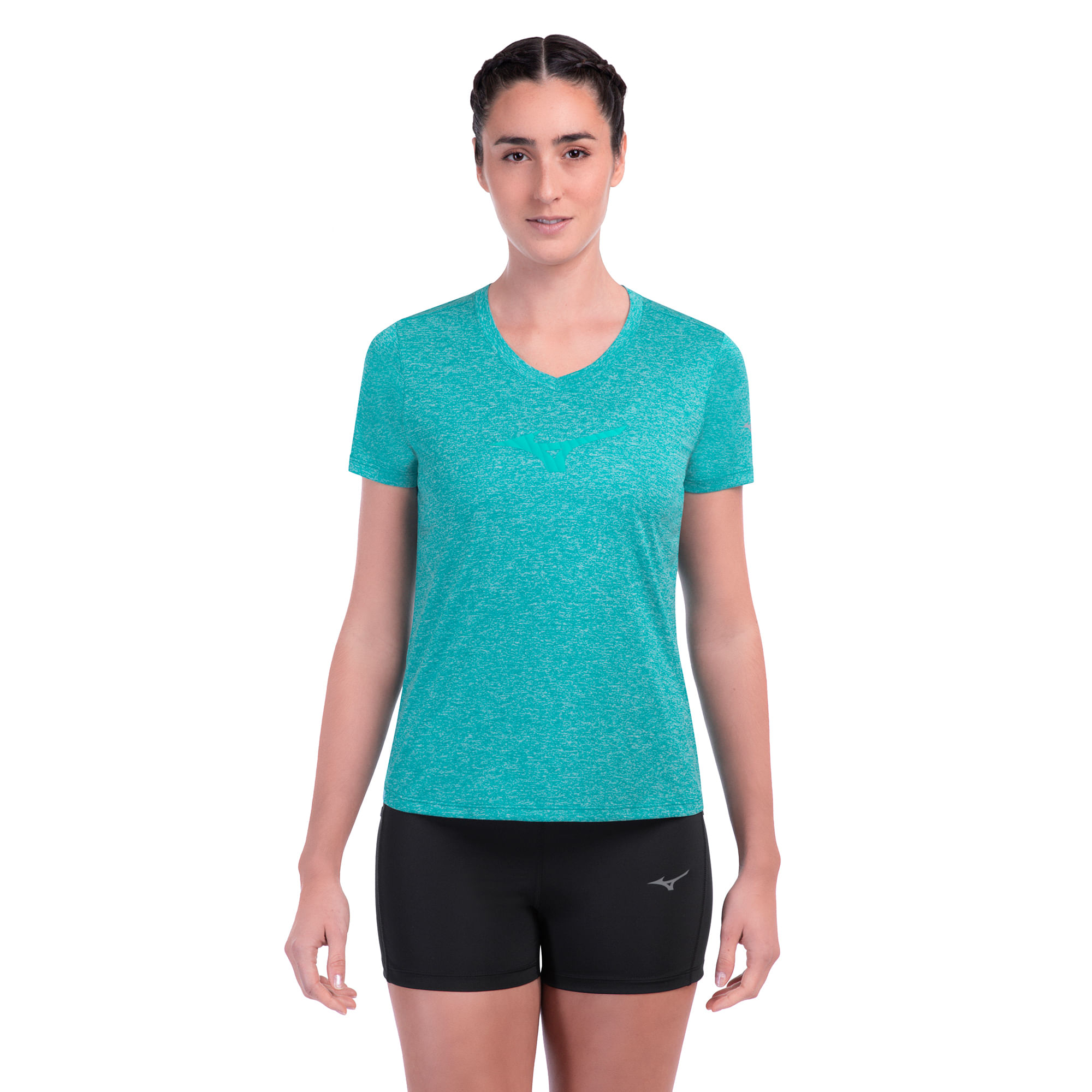 Camiseta de Corrida Mizuno Spark Big Logo 2 Feminina