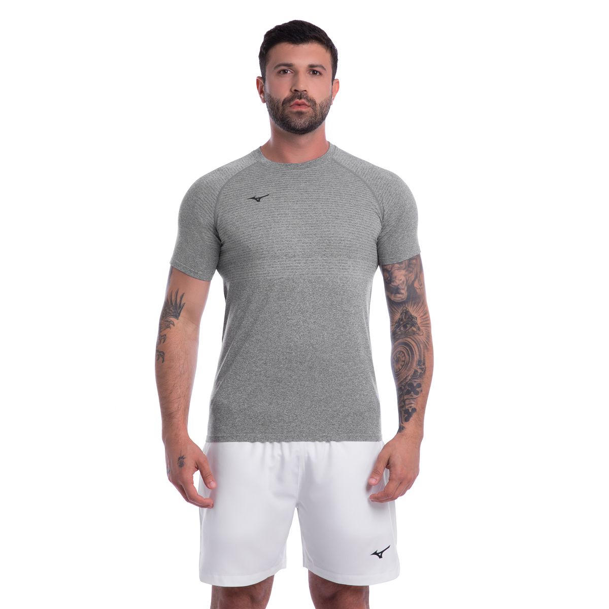 Camiseta de Treino Mizuno Soul Fit 4 New Masculina G Cinza