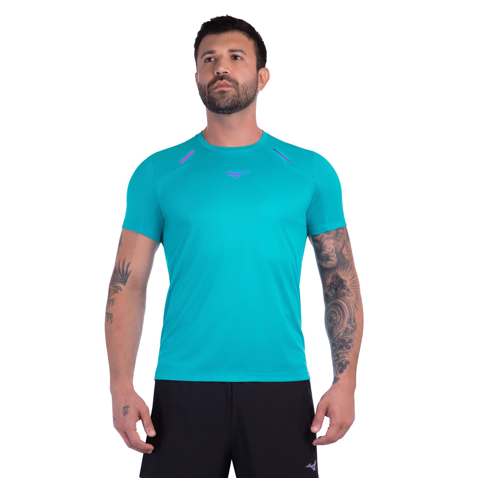 Camiseta de Corrida Mizuno High 3 Masculina - M Azul