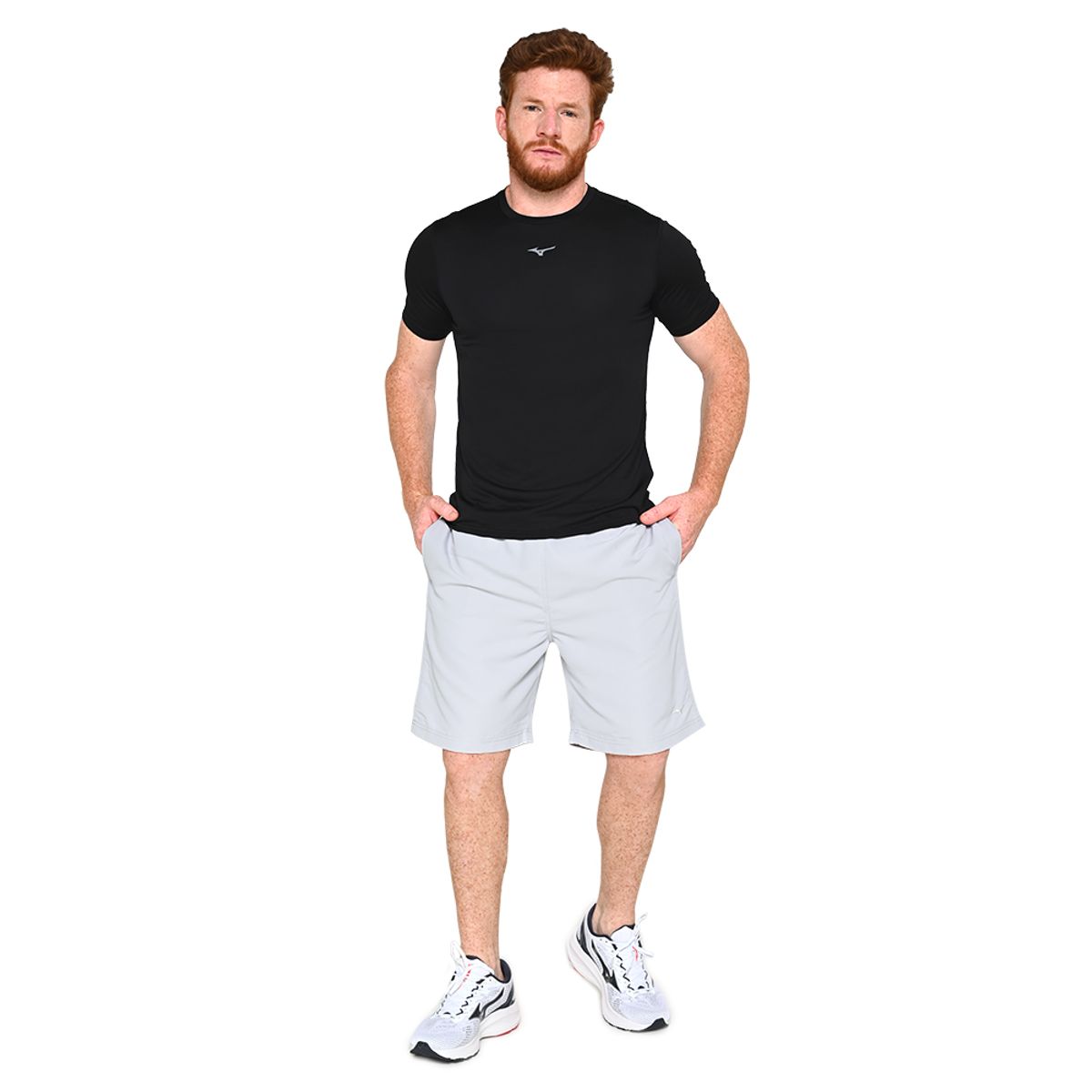 Bermuda de Treino Masculina Mizuno Basic Rip Stop 3 M Cinza