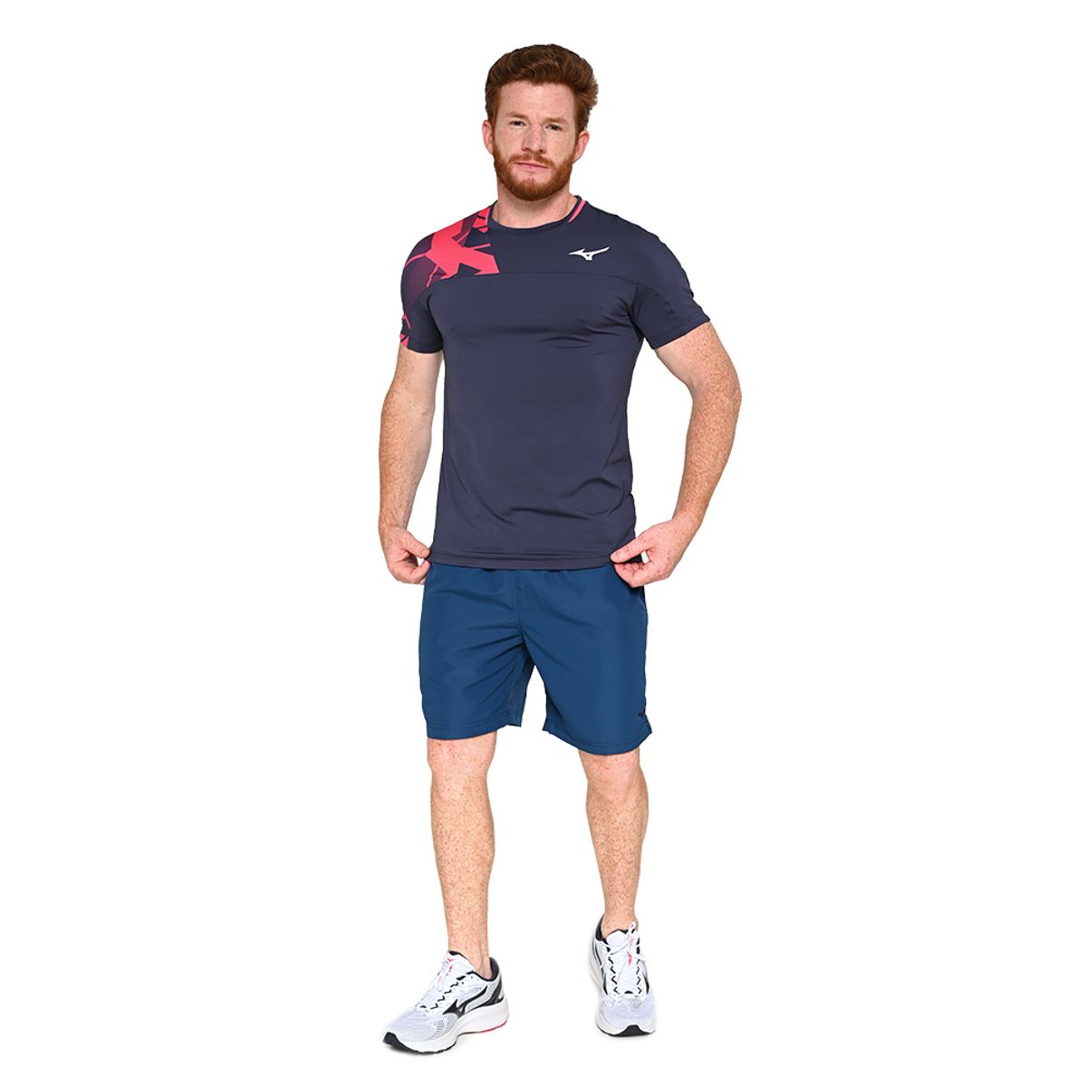 Camiseta de Tennis Mizuno Daybreakers Shadow Masculina G Azul