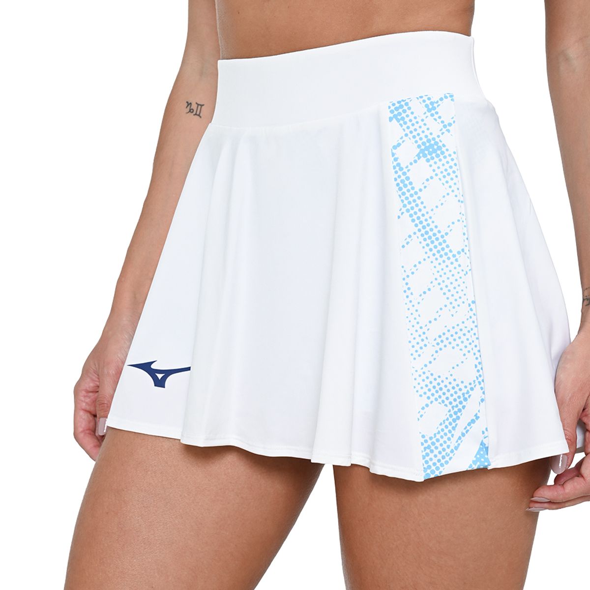 Saia de Tennis Feminina Mizuno Mugen Flying Skirt GG Branco