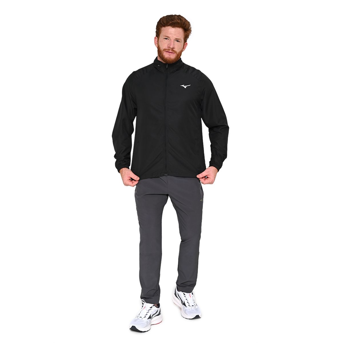 Jaqueta de Corrida Mizuno Masculina Focus M Preto