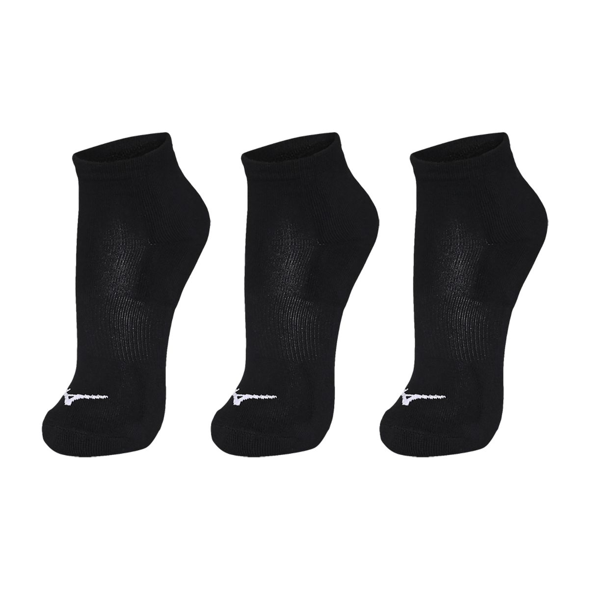 Meia Cano Curto Mizuno Prime Tam. 33-38 Pacote Com 3 Pares 33-38 Preto
