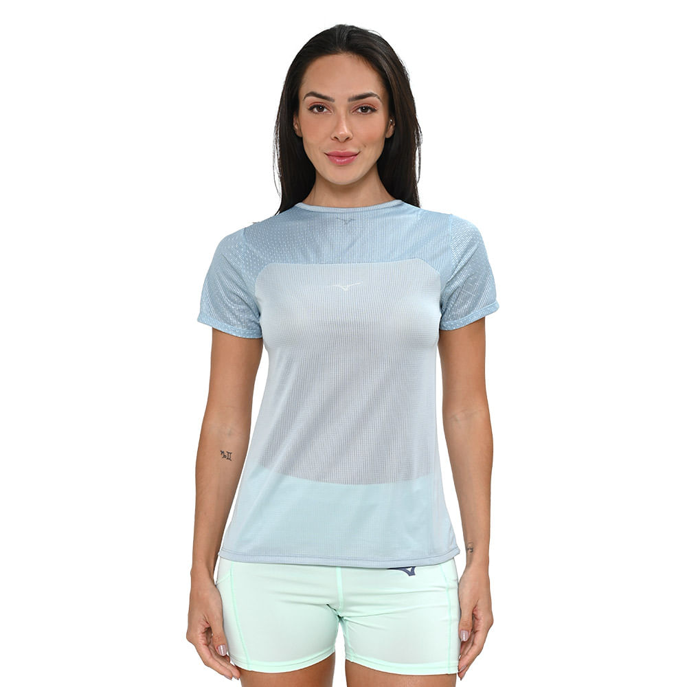 Camiseta de Corrida Mizuno DryAeroFlow Graphic Feminina