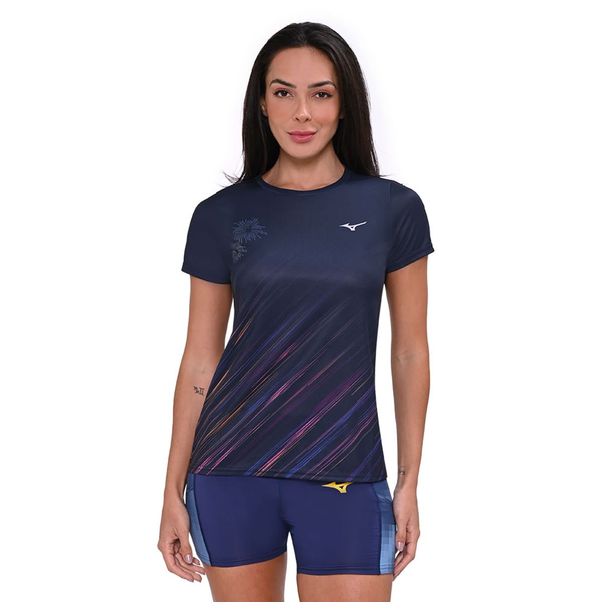 Camiseta de Corrida Mizuno Core Graphic Feminina P Azul