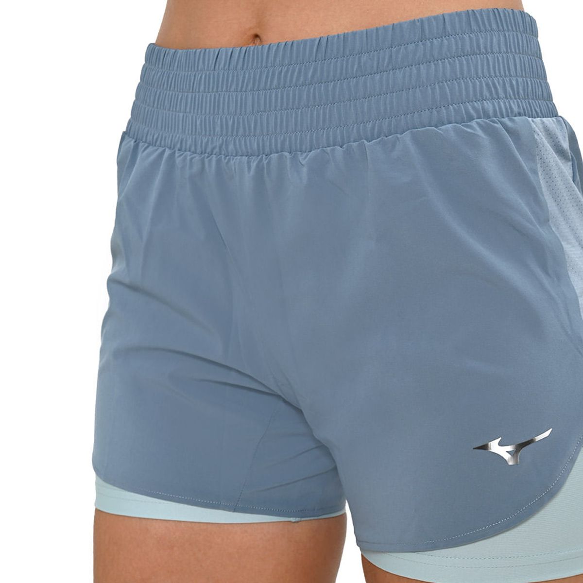 Shorts de Corrida Mizuno 2in1 4.5 Feminino M Azul