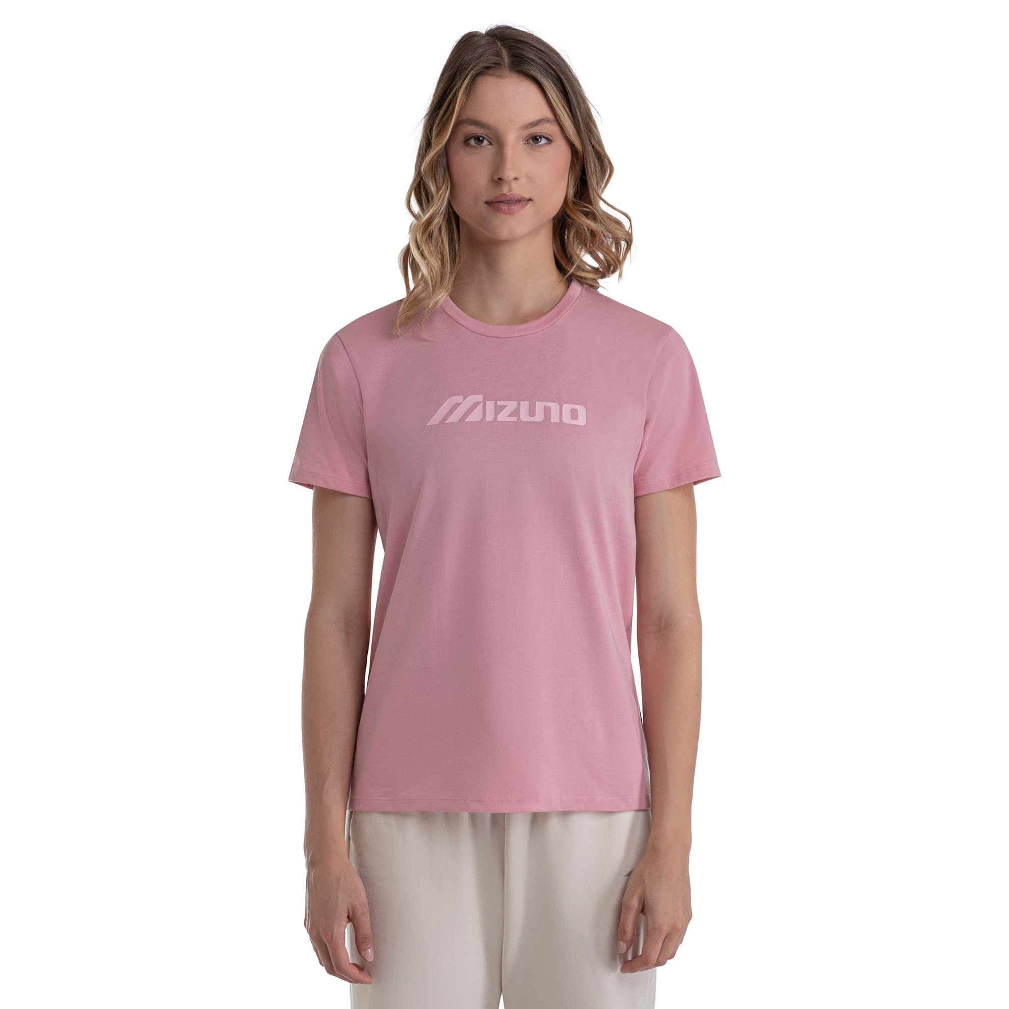 Camiseta Mizuno Basic Run Bird Feminina - GG Rosa