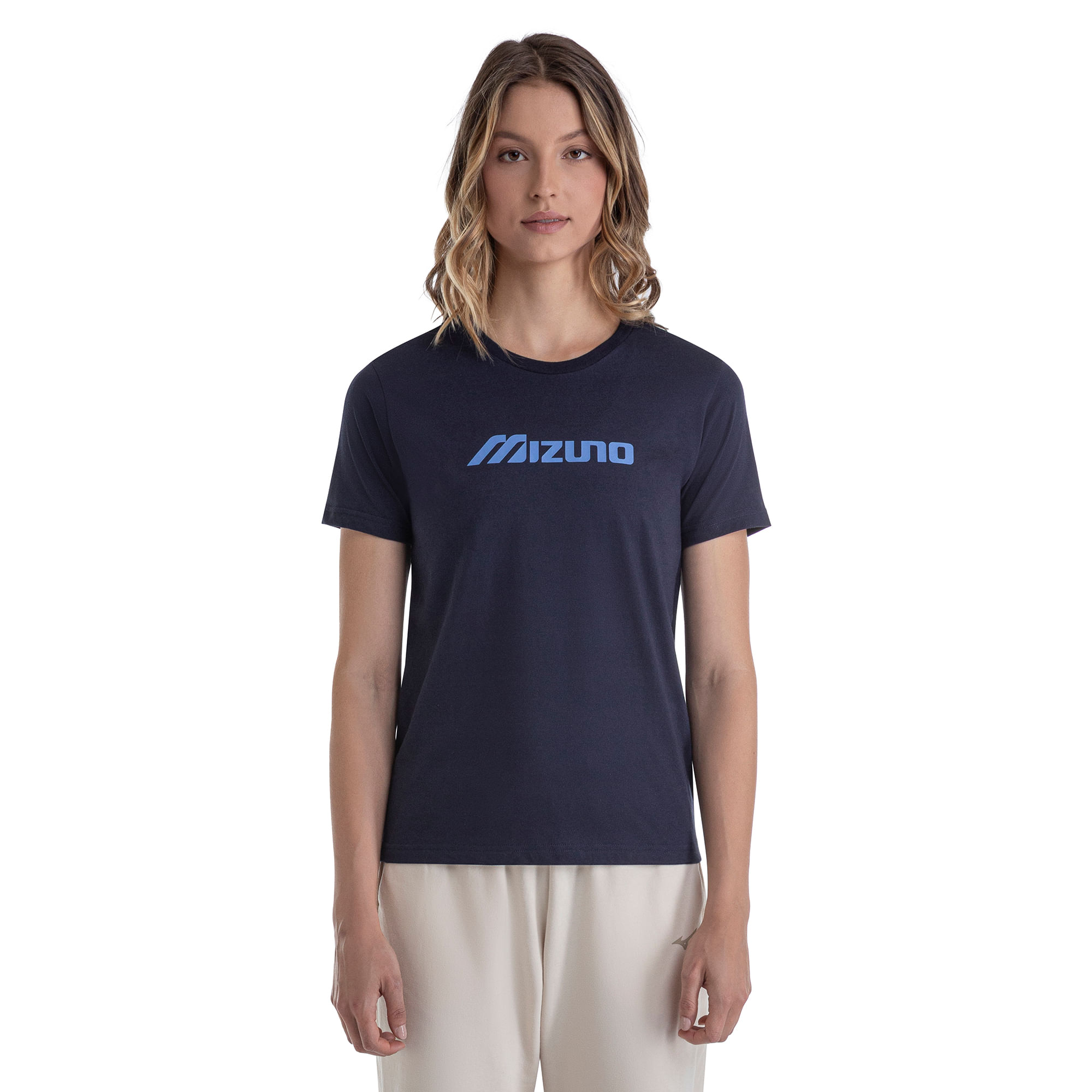 Camiseta Mizuno Basic Run Bird Feminina - G Azul
