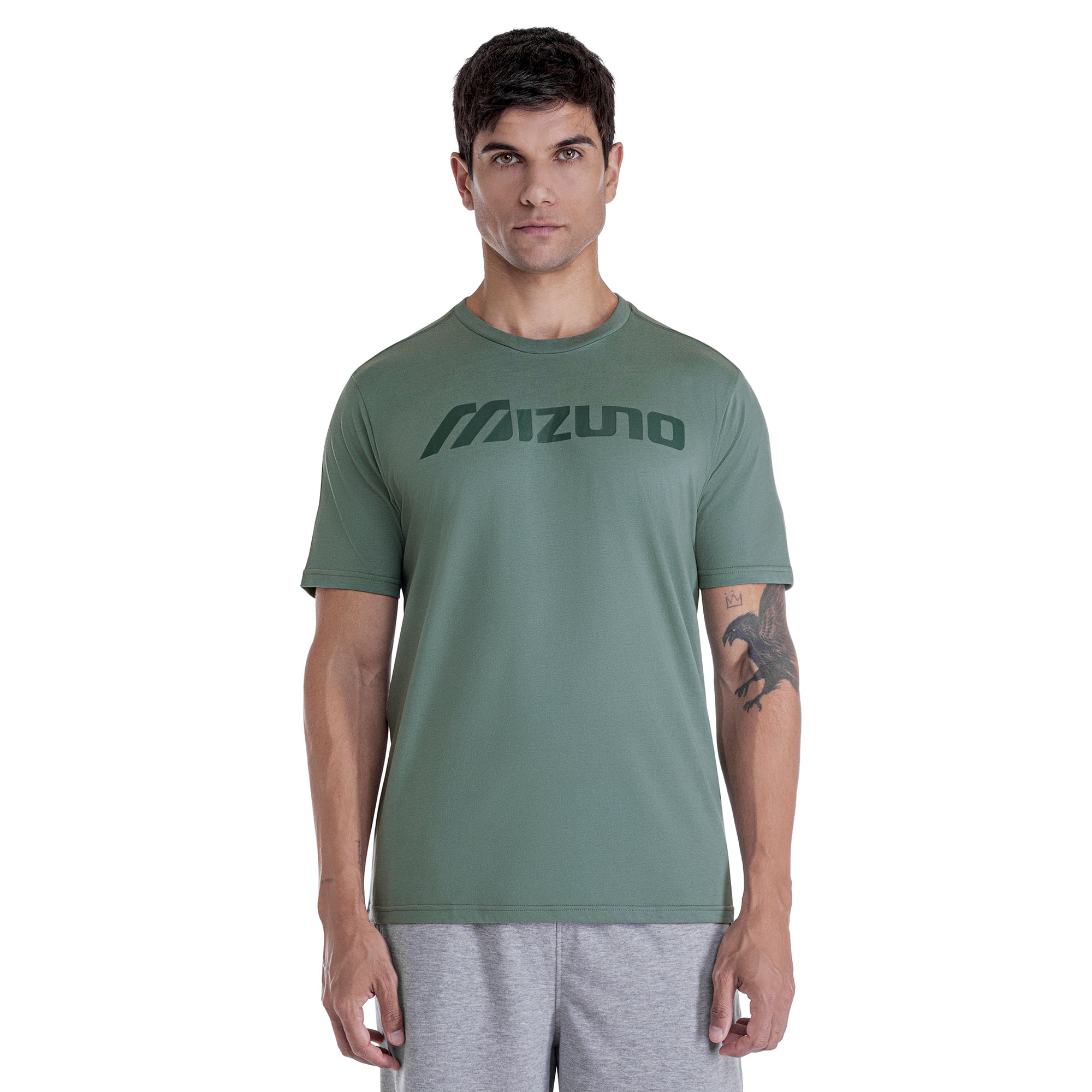 Camiseta Mizuno Big Logo Masculina - M Verde