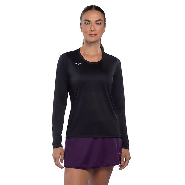 Camiseta de Treino Manga Longa Mizuno Energy 2.0 Feminina EG Preto