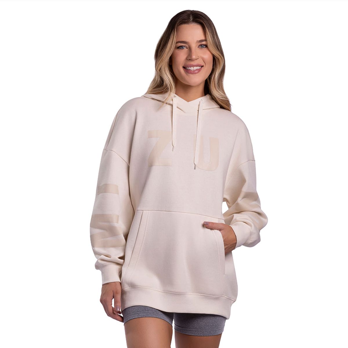 Moletom Canguru Sportstyle Feminino Mizuno P Rosa