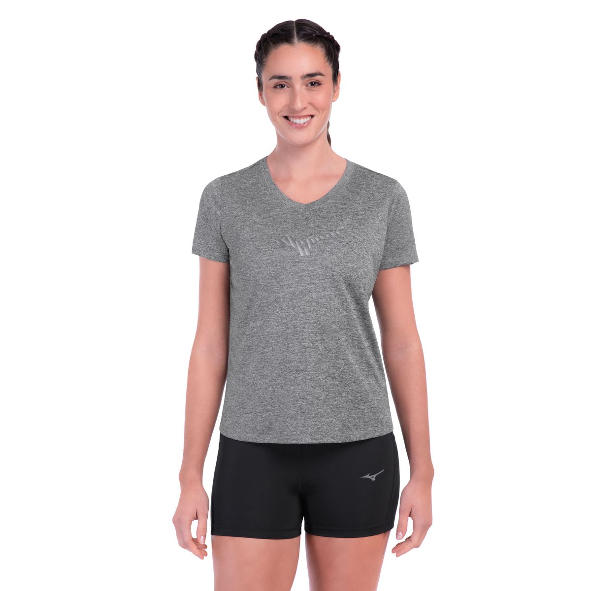 Camiseta de Corrida Mizuno Spark Big Logo 2 Feminina P Preto