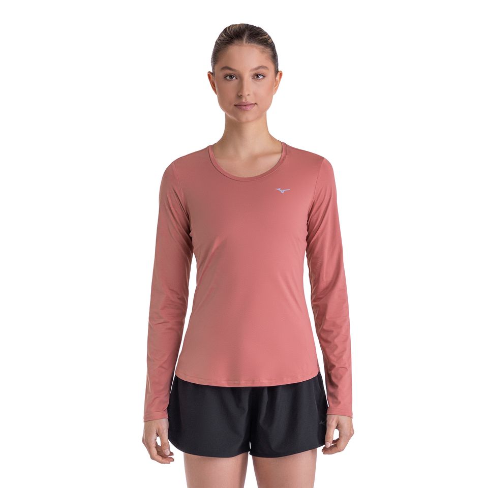 Camiseta Manga Longa de Corrida Mizuno Pro Uv +50