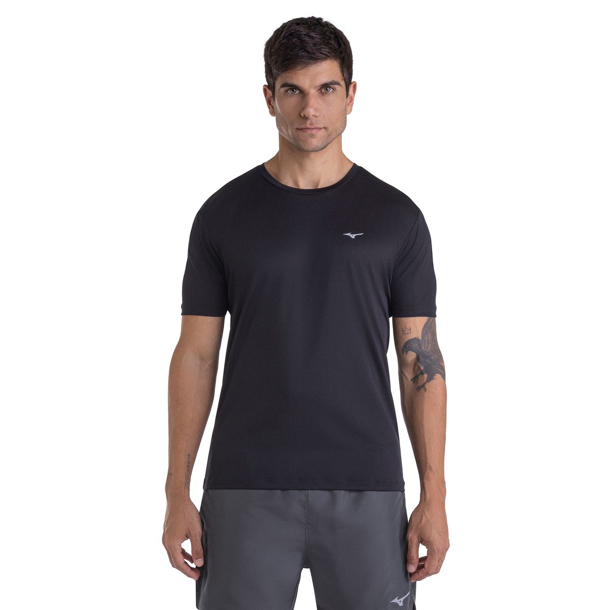 Camiseta de Corrida Mizuno Nirvana Masculina P Preto