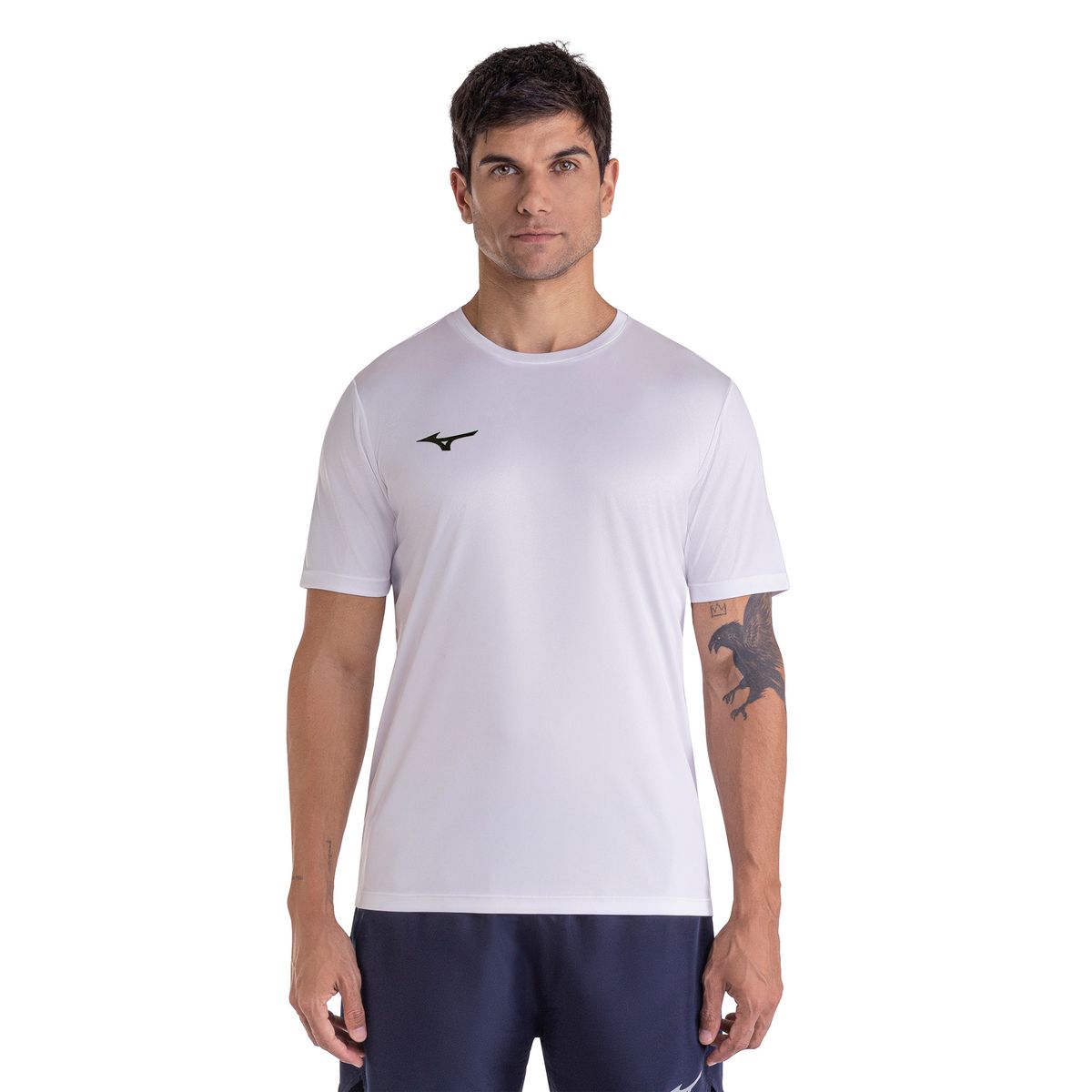 Camisa de Futebol Mizuno Basic Masculina P Branco