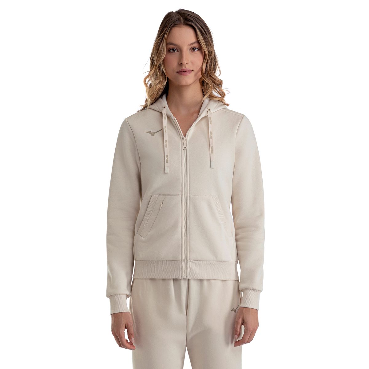 Moletom Casual Mizuno Novo Feminino M Bege