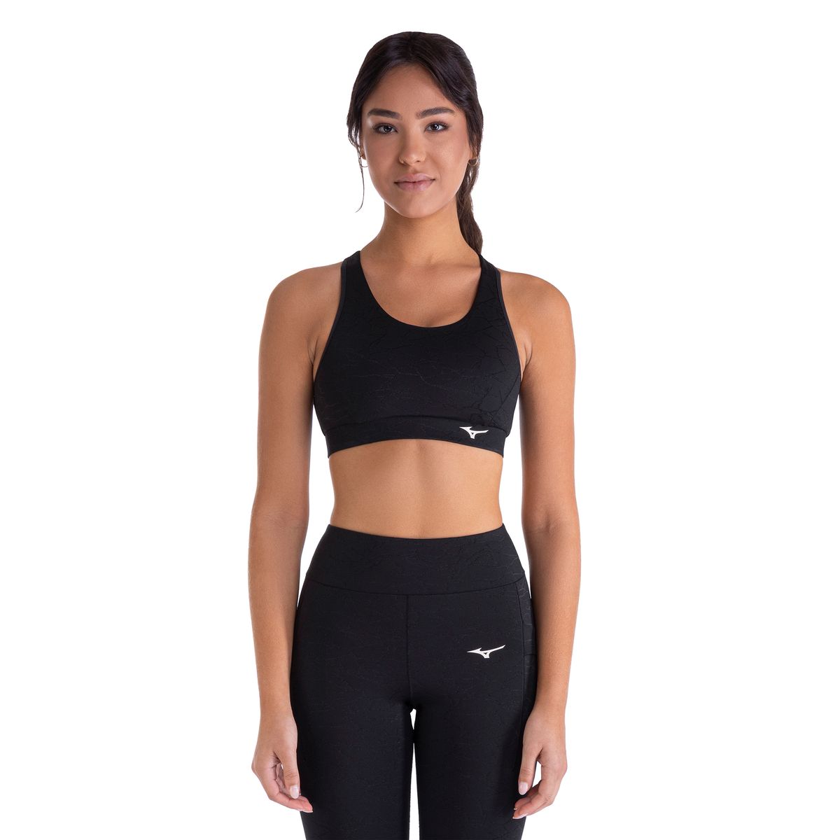 Top de Treino Mizuno Jacquard New Feminino Preto