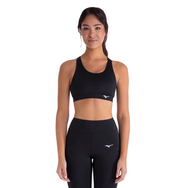 Top de Treino Mizuno Jacquard New Feminino M Preto