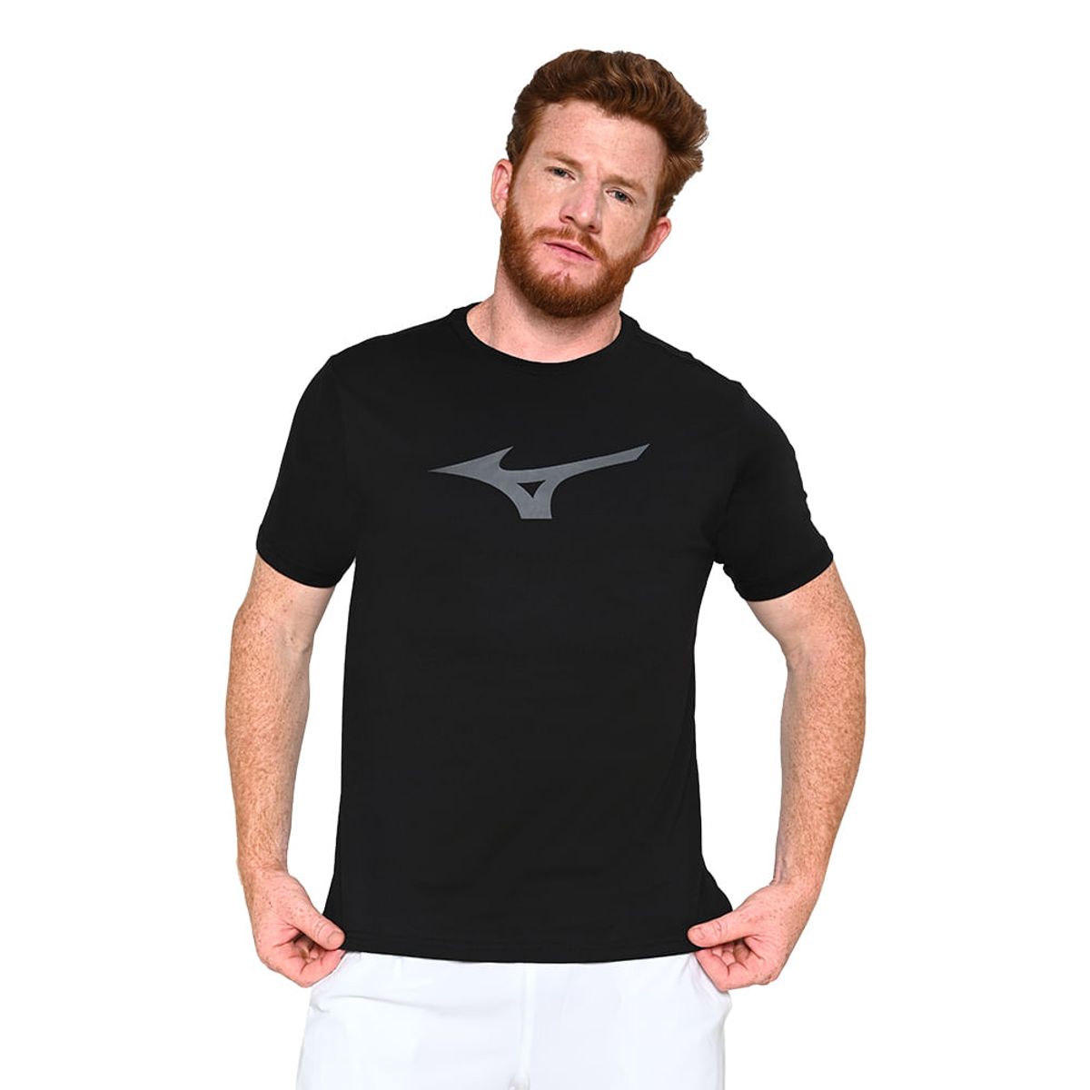 Camiseta Mizuno Basic Big Masculina P Preto
