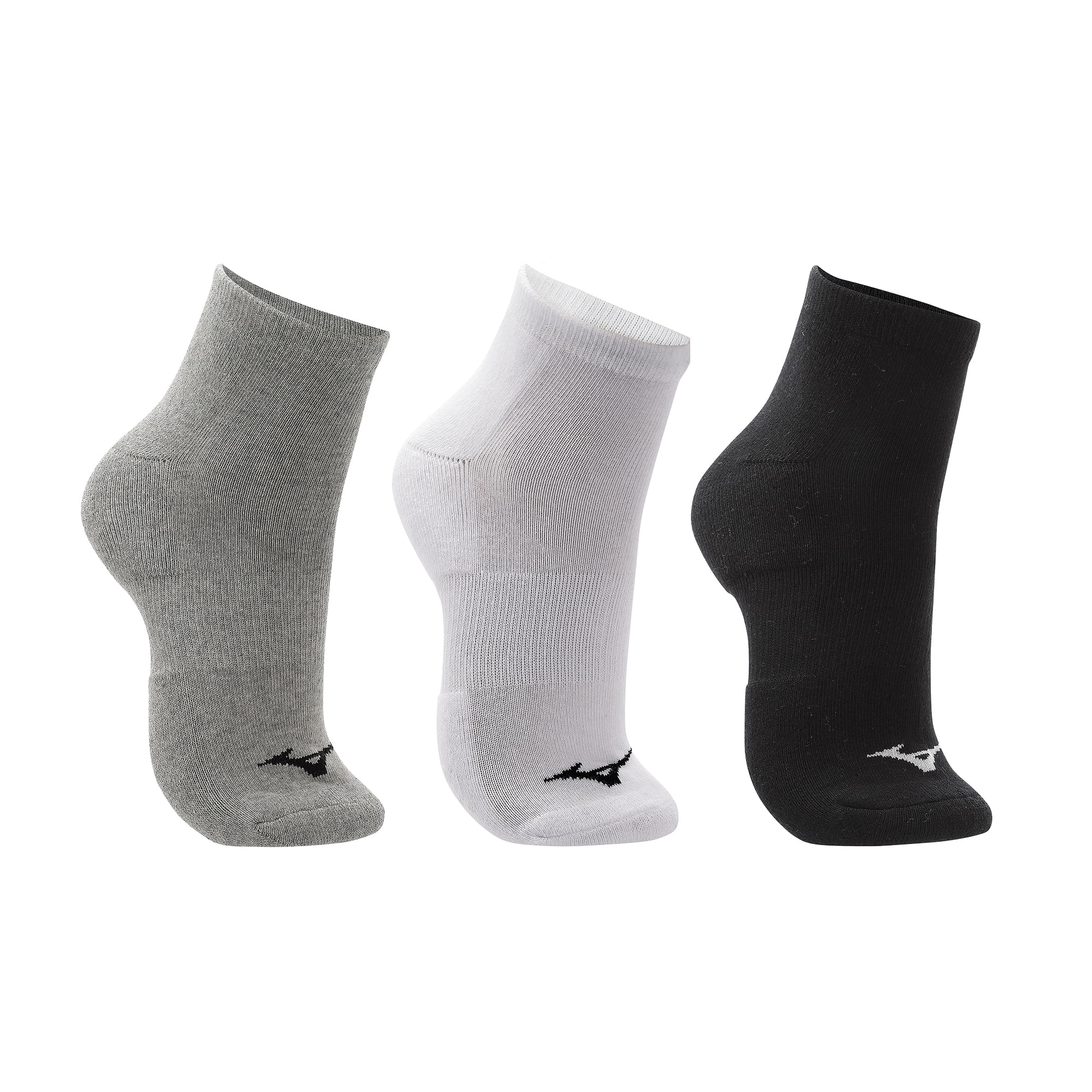 Kit Meia Cano Curto Mizuno Prime tam. 33-38 - Pacote com 3 pares
