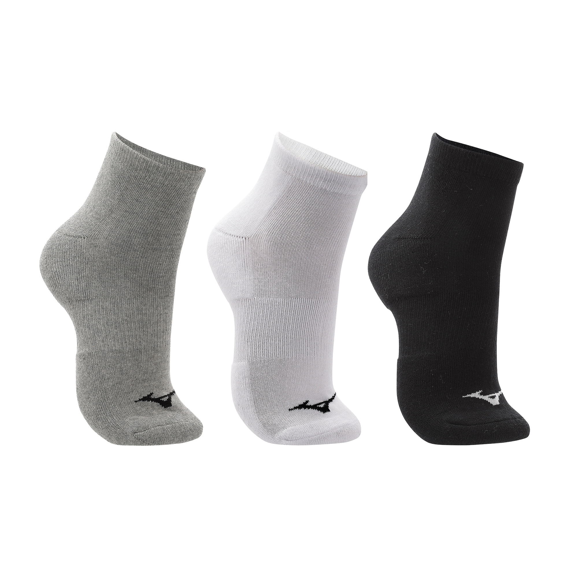 Kit Meia Cano Curto Mizuno Prime tam. 39-44 - Pacote com 3 pares