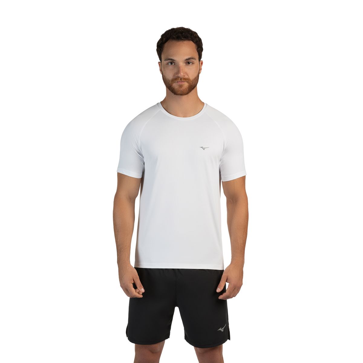 Camiseta de Corrida Masculina Mizuno Pro Uv G Branco
