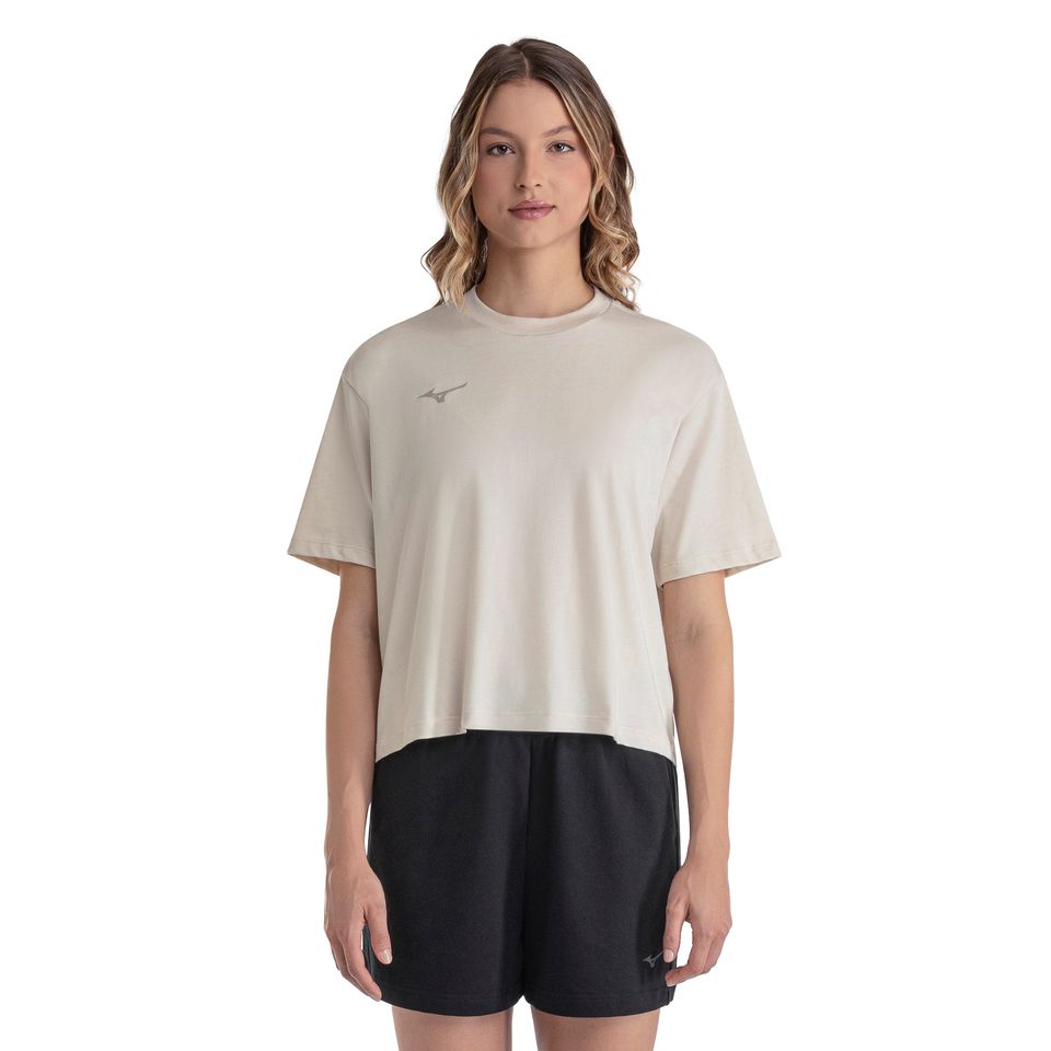Camiseta Cropped Mizuno 3 Feminina